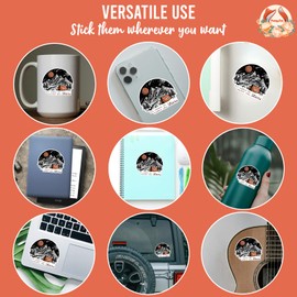 (5Pcs) I'd Rather Be Under The Stars Sticker Nature Adventure Camping Decal Waterproof Vinyl Stickers Adult for Laptop Kindle Car Tumbler Water Bottle Mug Phone Notebook Helmet Bike Mug - Size 3”x2.5”