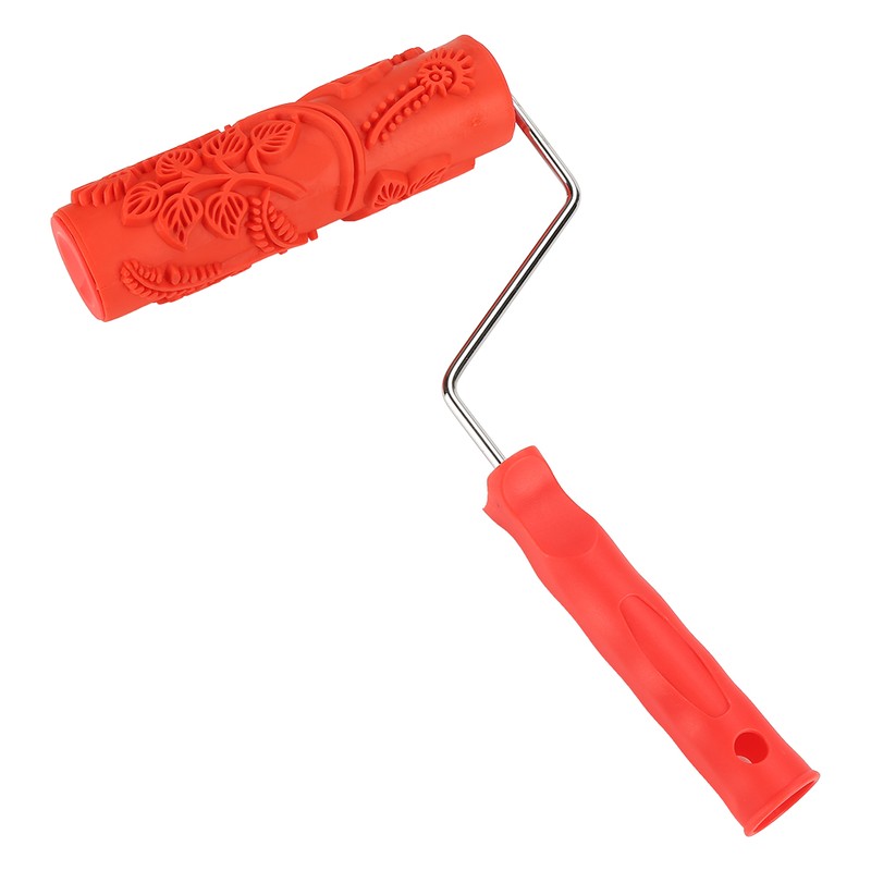 7IN Rubber Embossing Texture Wall Printing Brush Relief Roller Tool