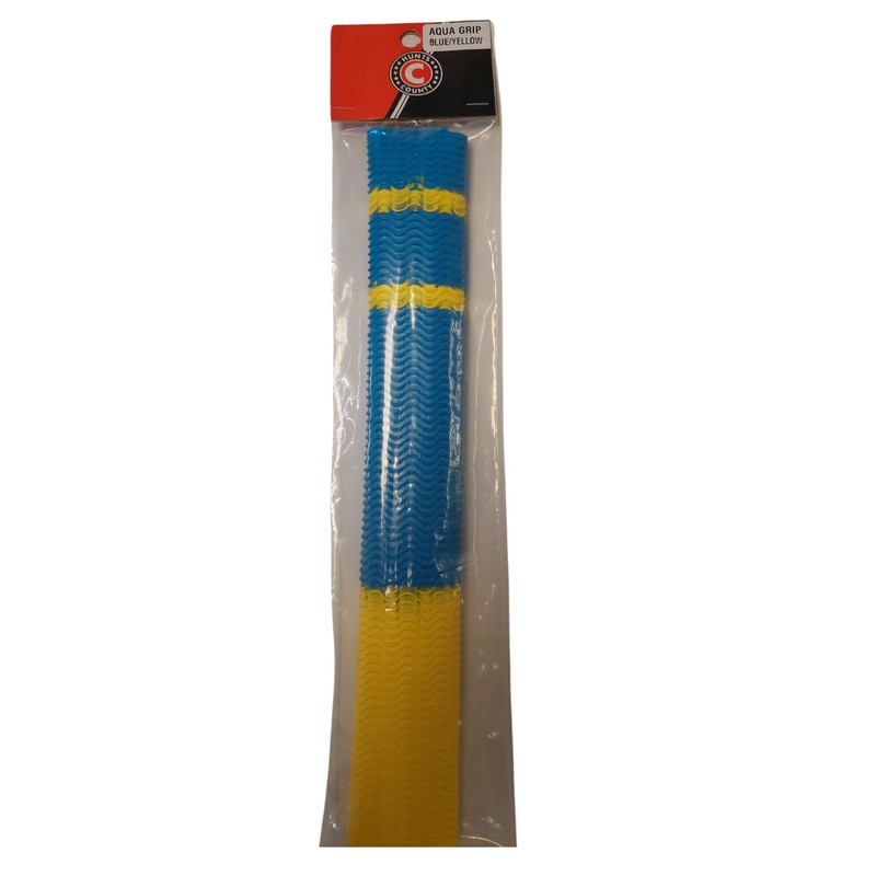 Hunts County Aqua Bat Grip Blue/Yellow