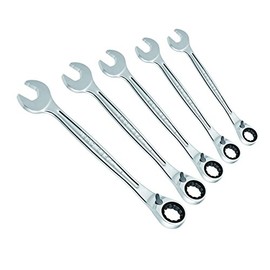 USAG 285 KA/SE5 Reversible Ratchet Combination Wrenches with Locking Ring (Set of 5)