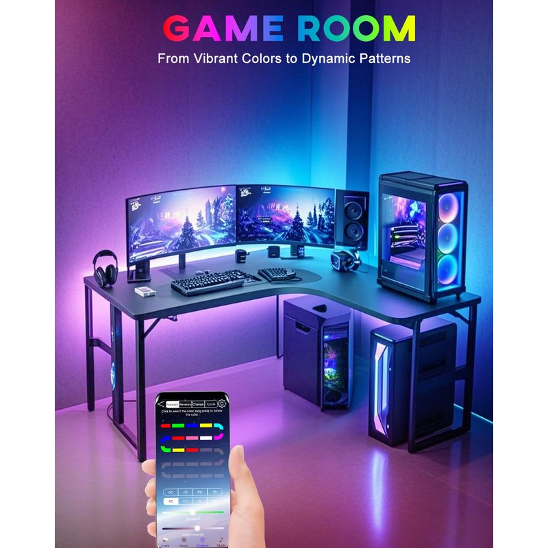 LED Strip Lights 4 Pre-Cut RGB Led Light Strip With
