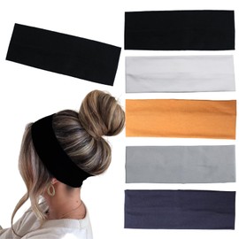 MLMOMVME 6 Pcs Headbands for Women Hair Cotton Headband for Tie Dye Party Supplies, Non-slip Stretchy Elastic Head Wrap Holder Hair Accessories Multi Color