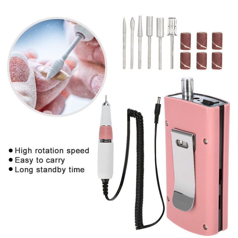 Rechargeable Nail Drill Machine Manicure Pedicure Polishing File Nail Art