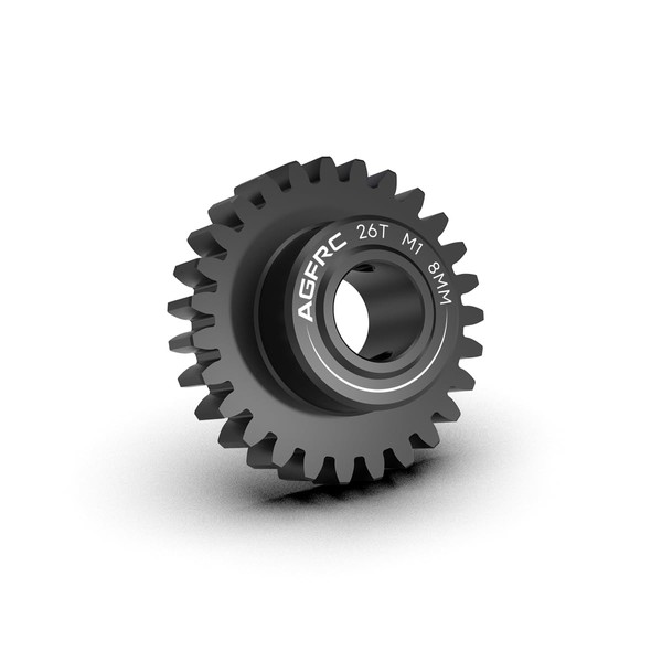 AGFRC Hardened Steel 8MM MOD1 26T RC Pinion Motor Gear