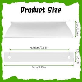 GHVACZS Pack of 4 Balcony Door Handles, White, Patio Door Handle, Outdoor, Multifunctional Aluminium Alloy Handle, Patio Door Handle for Windows, Sliding Doors, Cupboards, Drawers (including Screws)