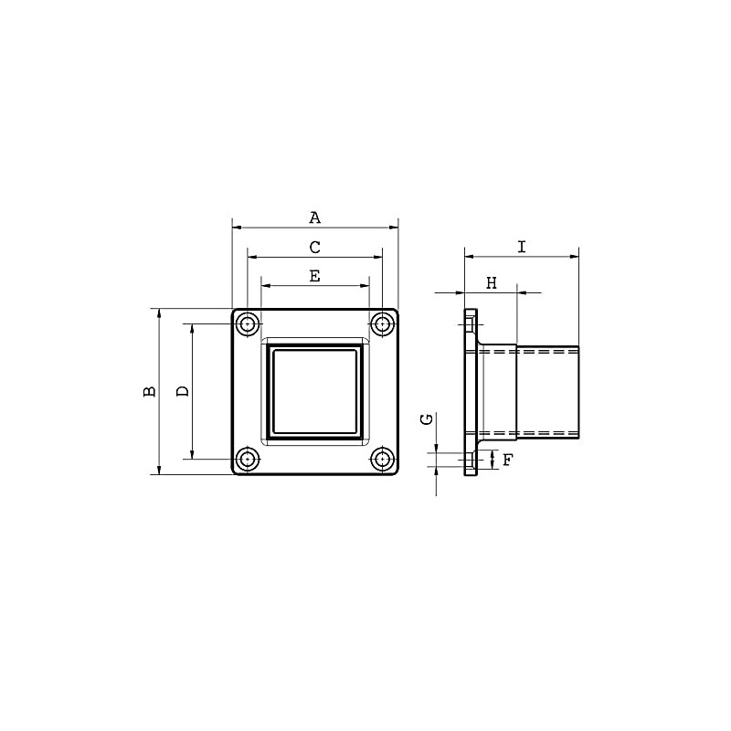 Stainless Steel Floor/Wall Flange V4A Ground Flange Connection 30 x