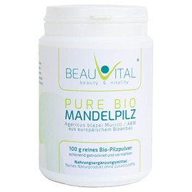 Pure Bio Agaricus Blazei Murrill 100 g Almond Mushroom Powder from EU Organic Agriculture, Vegan, No Artificial Additives