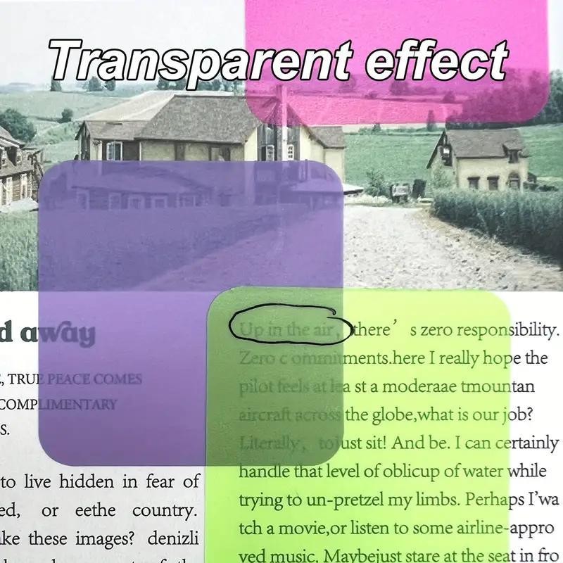 Transparent Sticky Note, 8 Counts/160 Sheets Square Waterproof Self Adhesive