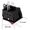HY12-9-4 Push Button On/Off Rocker Switch 4 Pin IP55 T85HY12-9-4