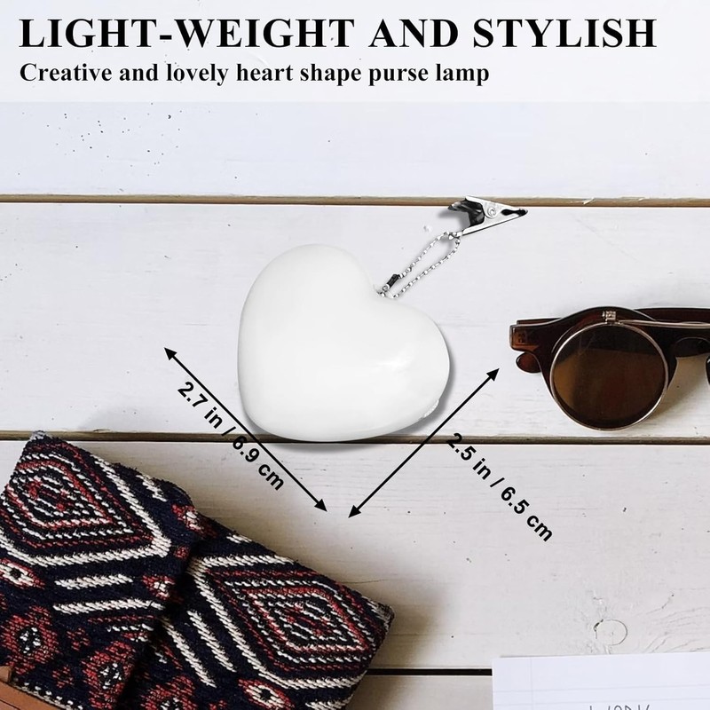 Purse Light,Heart Shape Light for Handbags with Automatic Sensor(1PCS)