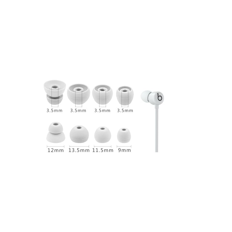 Zotech Replacement Earbud Tips for Beats Flex Earbuds, 12 Pairs