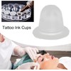 Yinhing Cazas de Tinta de Tatuaje de 100 Piezas, Silicona