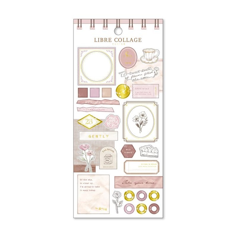 Mind Wave Sticker Sheet Set of 3 Libre Collage Pink,