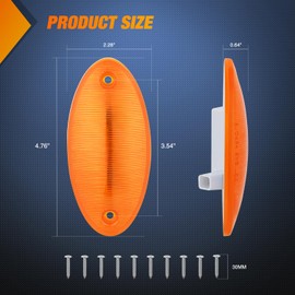 Nilight Cab Roof Marker Light 5 PCS 4 LED Amber Top Clearance Indicator Lights Waterproof Surface Mount for Heavy Duty Trucks Trailer RV Camper Tractor