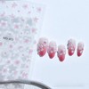 FOSDICK 8 Blatt 3D Nagelsticker Blumen, Geprägte Blume Nail Sticker,