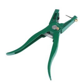 Universal Livestock Animal EarTag Pliers, Green Ear Tag Plier Applicator Puncher Tagger with Spare Pin for Installing Pigs Cattle Sheep Ear Tags