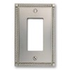 Amerelle Georgian Single Rocker Cast Metal Wallplate in Satin Nickel
