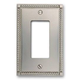 Amerelle Georgian Single Rocker Cast Metal Wallplate in Satin Nickel