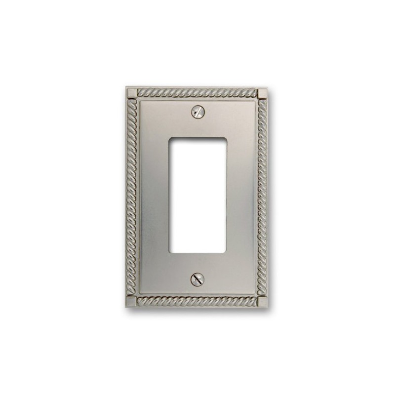 Amerelle Georgian Single Rocker Cast Metal Wallplate in Satin Nickel