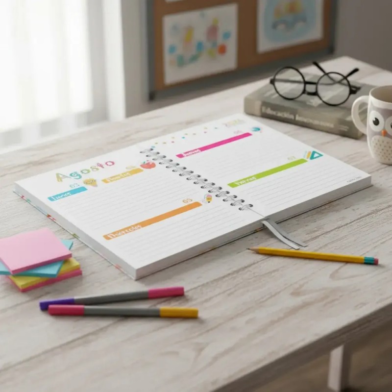 Agenda Docente Escolar 26/27 Pasta Dura Mod. School #4
