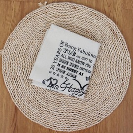 Hasodeo 20th Birthday Keepsake Gifts for Year Old Girls Boys - Inspirational Cushion Cover 45 x 45 cm - Birthday Decorations