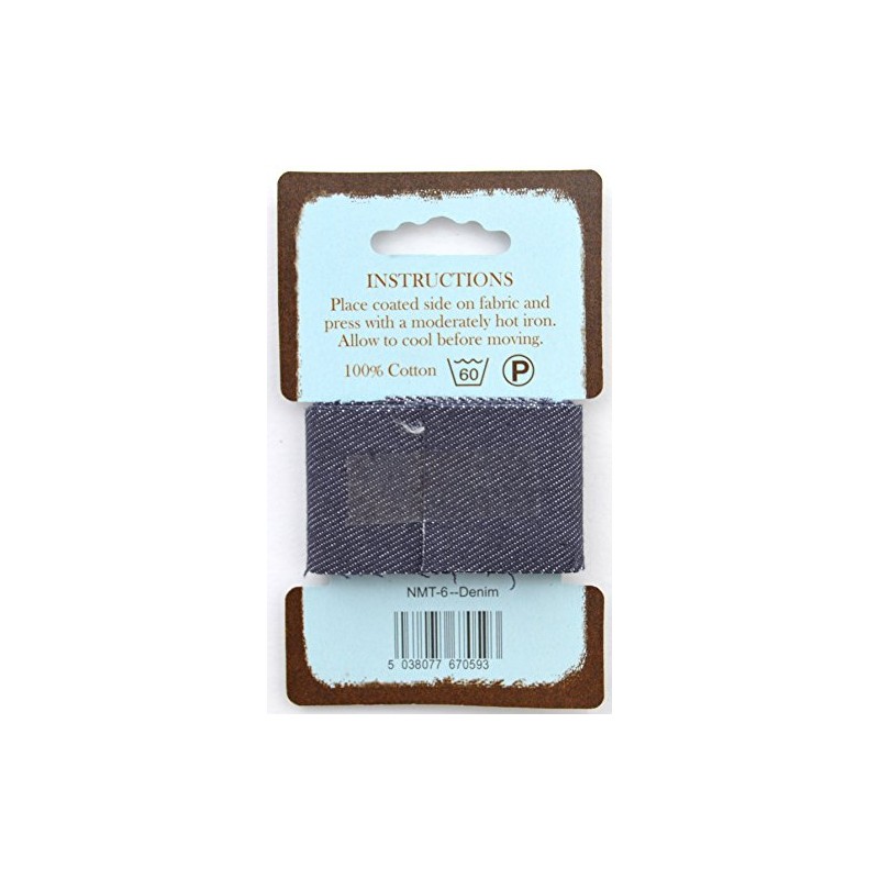 Nortexx Iron On Repair Tape-Dark Denim, 100% Cotton, 14 x