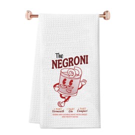 WCGXKO Negroni Cocktail Lover Negroni Recipe Kitchen Towel Italian Cocktail Gift Bachelorette Gift (The Negroni Towel CA)