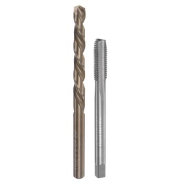 Boxonly Tap & Bit Sets,M7x1 H2 Straight Flute Machine Thread Milling Tap,6mm M35 Cobalt High Speed Steel (HSS-CO) Twist Drill Bit