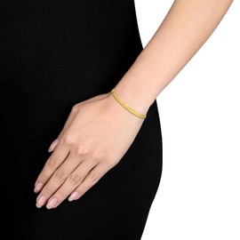 Women's Herringbone Bracelet - Italian 925 Sterling Silver Bracelets for Women - Pulseras para Mujer - 4.5mm - Unisex Design - Sterling Silver 925, Yellow Gold Plated (Herringbone Style - Yellow Gold Plated - 7.25in)