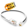 RetailAndBulk 2-Pack Customizable RJ11 to RJ45 Telephone Cable – 2
