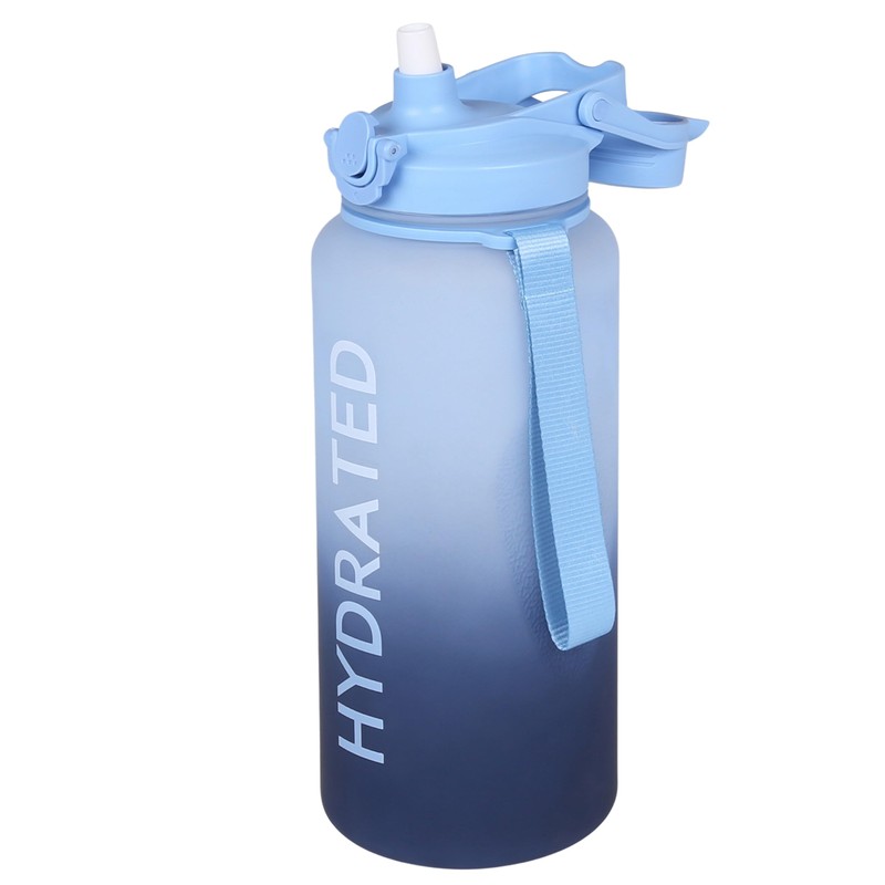 Blue Plastic Bottle with Mouthpiece 2.3 Litre