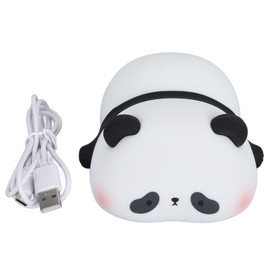 Cute Panda Night Light Silicone Animal Night Lamp USB Rechargeable Dimmable Nursery Nightlight For Bedrooms Kids Rooms