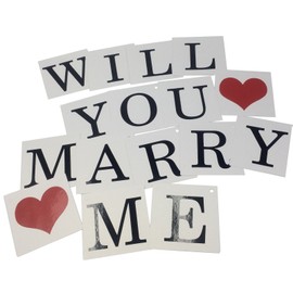 Will You Marry Me Bunting Banner for Wedding Engagement Celebration Parties 12.5x12.5cm