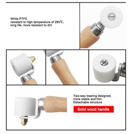 Hand Roller, 28mm 1. 1in PTFE Hand Pressure Roller Seam Roller Tape Roller Smoothing Seam Roller Tool for PVC TPO EPDM Roofing Welding Flooring Automotive Audio Sound Deadening