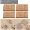 4Pcs Kraft Paper Sketchbook Retro Sketch Pad HandPainted Thick Art