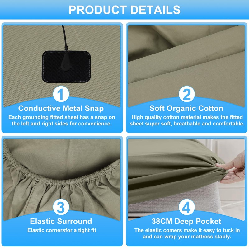 WingFly Grounding Fitted Sheets 180 x 200 cm Grounding Sheet