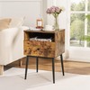 VECELO Modern Wood Night Stand,Square End Table Side Table with