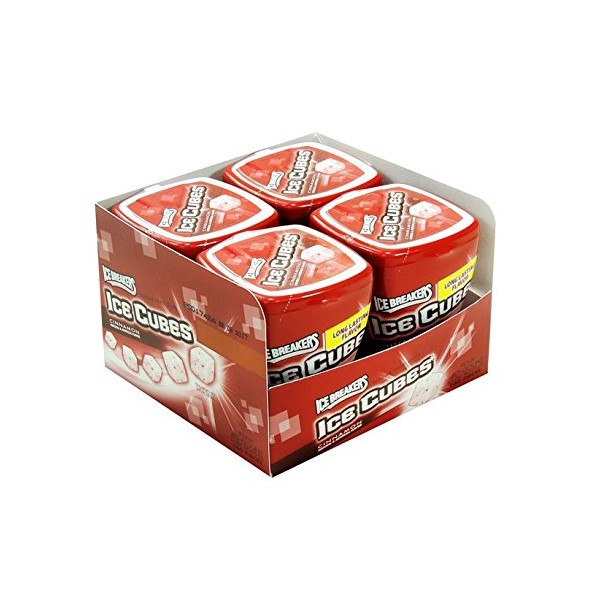 Product Of Ice Breakers Ice Cubes, Gum Cinnamon - Bottle, Count 4 (40Pcs) - Gum / Grab Varieties & Flavors