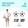 U&C Planet Kids Soccer Ball Size 4, 2-Pack Black White