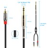 JOLGOO Cable de inserción TRS de 1/4" a RCA dual,