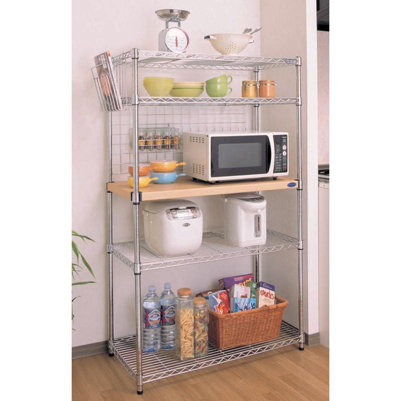 Iris Ohyama MR-3MR Metal Rack, Magazine Rack, Hook, Silver