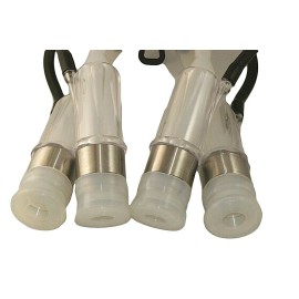 Melasty Cow Milking Cluster 240cc Silicone Liners (Size: Large) /Acrylic Shells Melasty