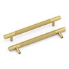 LONTAN 2 Pack Gold Handles for Cupboards 128mm Hole Centers