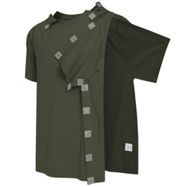 Post Shoulder Surgery Recovery Shirt with Magnetic Buttons for Women Crew Neck Tear Away Shirts for Shoulder Surgery for Men
