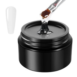 MEFA Builder Gel for Gel Nails, Transparent Gel Nails, UV Gel for Nail Extension and Modeling, Nail Strengthening Gel, Nail Art, Manicure, UV Builder Gel, Nail Gel for Nail Studio, 15 g