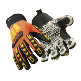 RefrigiWear Unisex HiVis Insulated Impact Protection Work Gloves, Orange - Medium