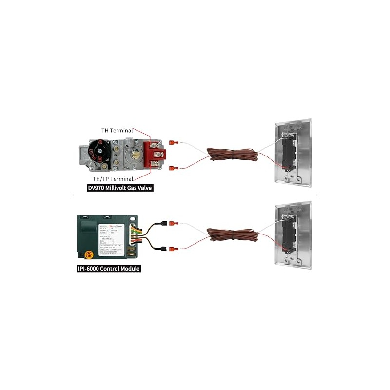 Durablow WS1001-S Wired Wall Mounted On/Off Fireplace Control Switch Kit