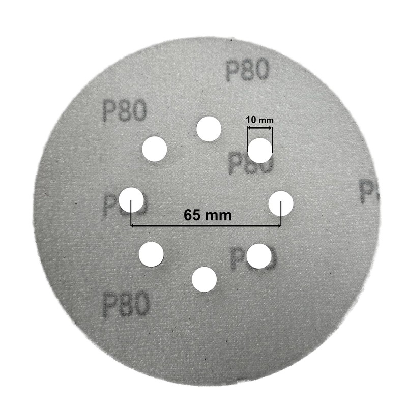Pack of 20 8 Hole 150 mm Sanding Discs Strong