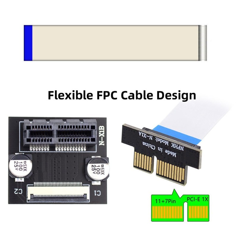 chenyang PCI-E X1 Extension Adapter PCI Express X1 Low Profile