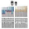 LUNYEE 40pcs End Mills CNC Router Bits with ER11, ER16